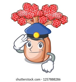 Police bottle tree in rose shape cartoon