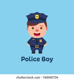 Police Boy Mascot