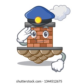 Police brick chimney in the shape mascot