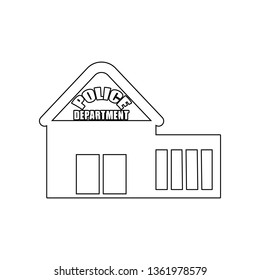police building icon. Element of Police for mobile concept and web apps icon. Outline, thin line icon for website design and development, app development