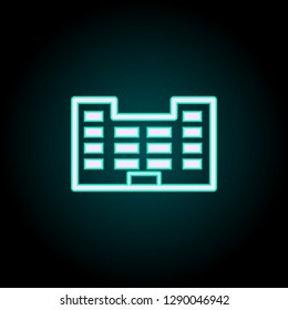 police building icon. Elements of Buildings in neon style icons. Simple icon for websites, web design, mobile app, info graphics