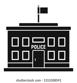 Police building icon. Simple illustration of police building vector icon for web design isolated on white background