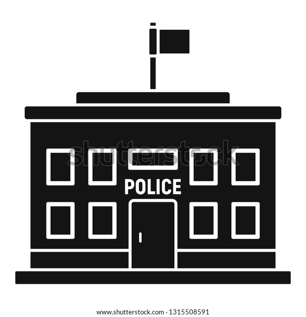 Police\
building icon. Simple illustration of police building vector icon\
for web design isolated on white\
background