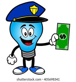 Police Bulb with a Dollar