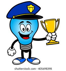 Police Bulb with a Trophy