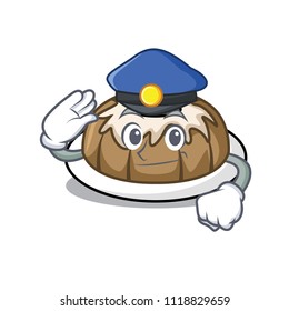 Police bundt cake character cartoon