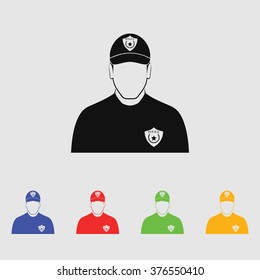 Police cadet Vector icon