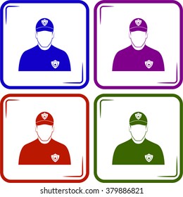 Police cadet Vector icon