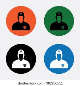 Police cadet Vector icon