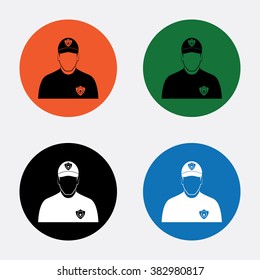 Police cadet Vector icon