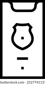 ícone de chamada de polícia. Design de estilo linear fino isolado em fundo branco