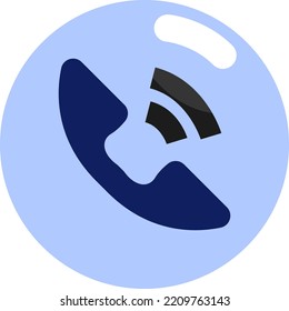 Police call, illustration, vector on white background.