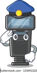 Police camera flash in the cartoon shape