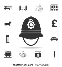 police cap in England icon. Detailed set of United Kingdom culture icons. Premium quality graphic design. One of the collection icons for websites, web design, mobile app on white background