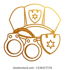 police cap and handcuffs