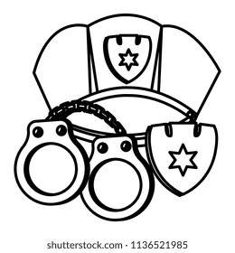 police cap and handcuffs
