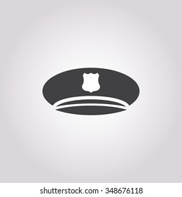 Police cap icon. 