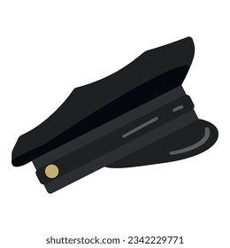 Police cap icon cartoon vector. Security equipment. Officer guard