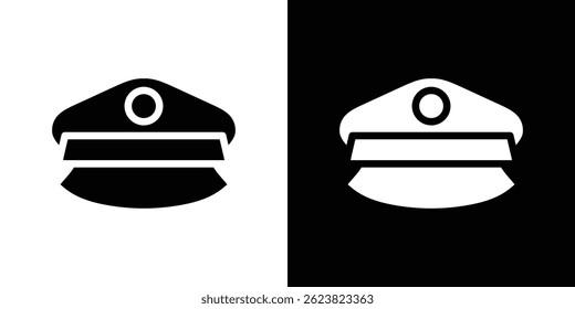 Police cap icon for logo web mobile app UI design.