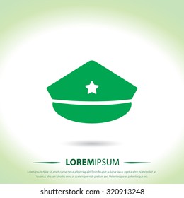 Police cap icon for web and mobile
