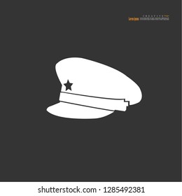 police cap icon.vector illustration.