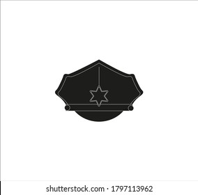 Police cap. illustration for web and mobile design.