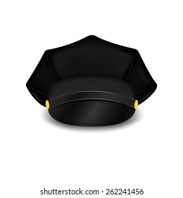 police cap on a white background. Vector illustration