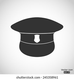 police cap vector icon