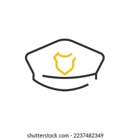 policía de iconos vectores de gorro de policía