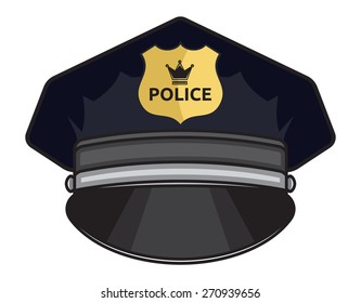 Police cap vector illustration