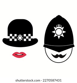 Police caps in England icon. Element of United Kingdom culture icons. Premium quality graphic design icon.