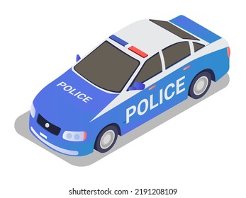 3D-Vektorgrafik-Design von Polizeiwagen