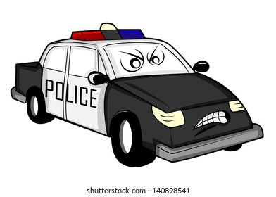 Police car cartoon