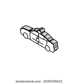 police car crime isometric icon vector. police car crime sign. isolated symbol illustration