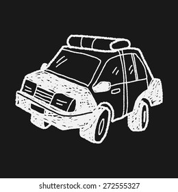 police car doodle