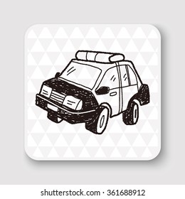 police car doodle