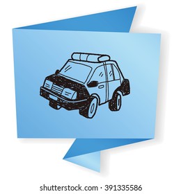 police car doodle