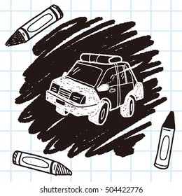 police car doodle