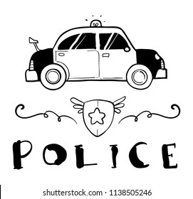 Police Car Drawing