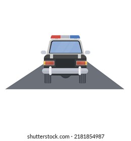 Police Car Police Car Driving On Stock Vector (Royalty Free) 2181854987 ...