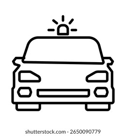 Police Car Editable Stroke Icon