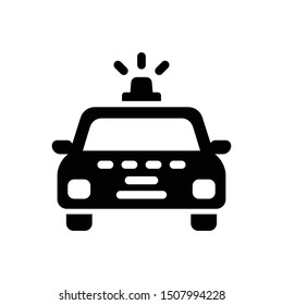 Police Car Emergency Vector Icon