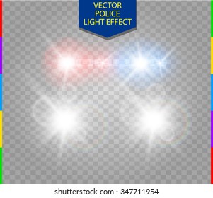 police car glow special light effect with headlights on transparent background svg