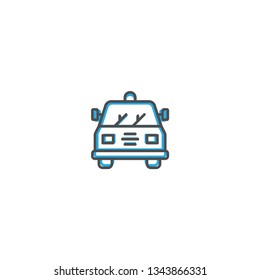 Police car icon design. Transportation icon vector illustration