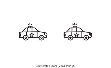 Police Car icon design with white background stock illustration