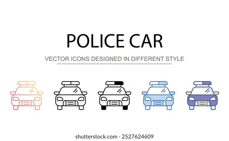 Police Car icon design with white background stock illustration