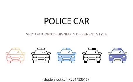 Police Car icon design with white background stock illustration