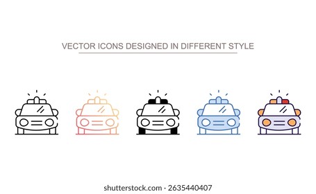 Police Car icon design with white background stock illustration