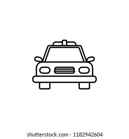 police car icon. Element of crime and punishment icon for mobile concept and web apps. Thin line police car icon can be used for web and mobile