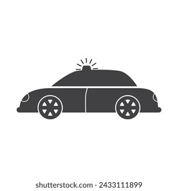 Police car icon flat design